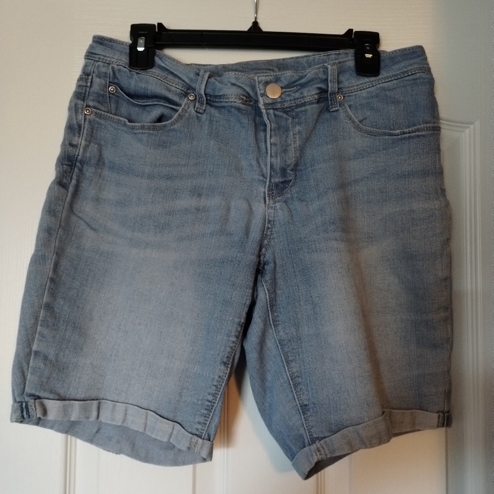 Faded Glory Women's Light Blue Bermuda Jean Shorts